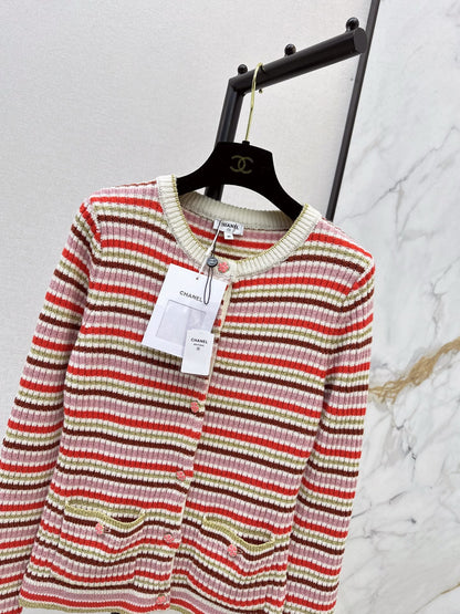 Chan NEW striped knit cardigan