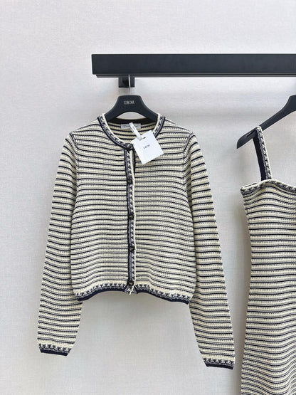 CD NEW striped cardigan
