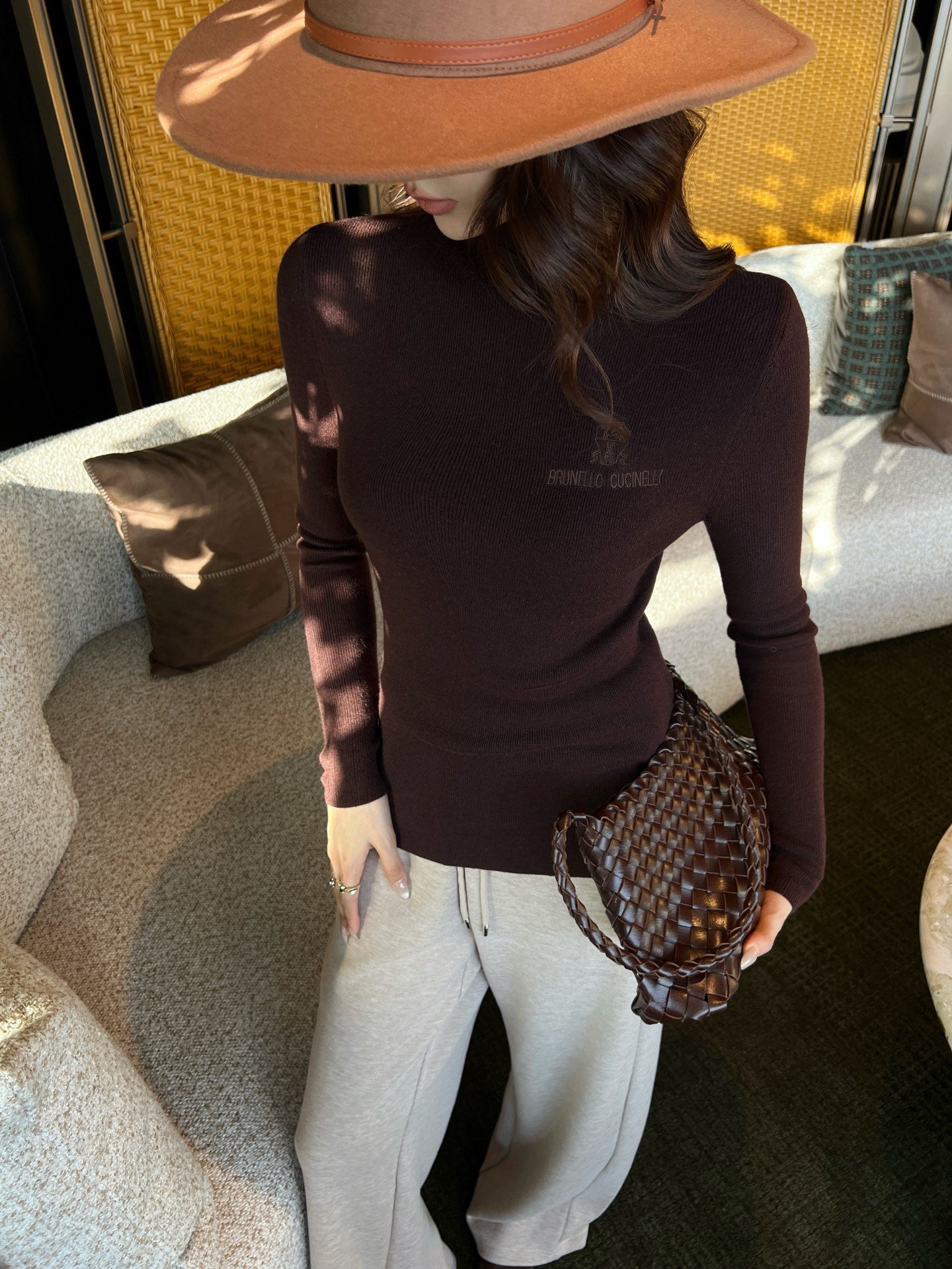Brun NEW Wool turtleneck base layer