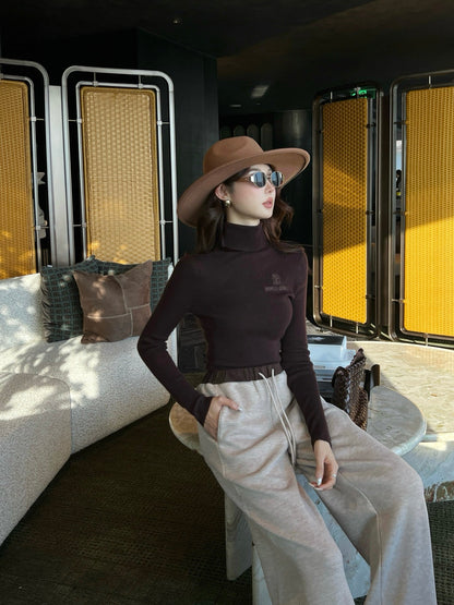 Brun NEW Wool turtleneck base layer