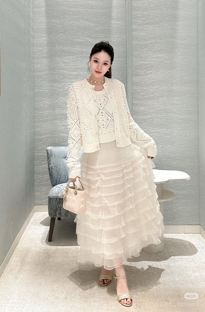 CD NEW Jacquard knit cardigan