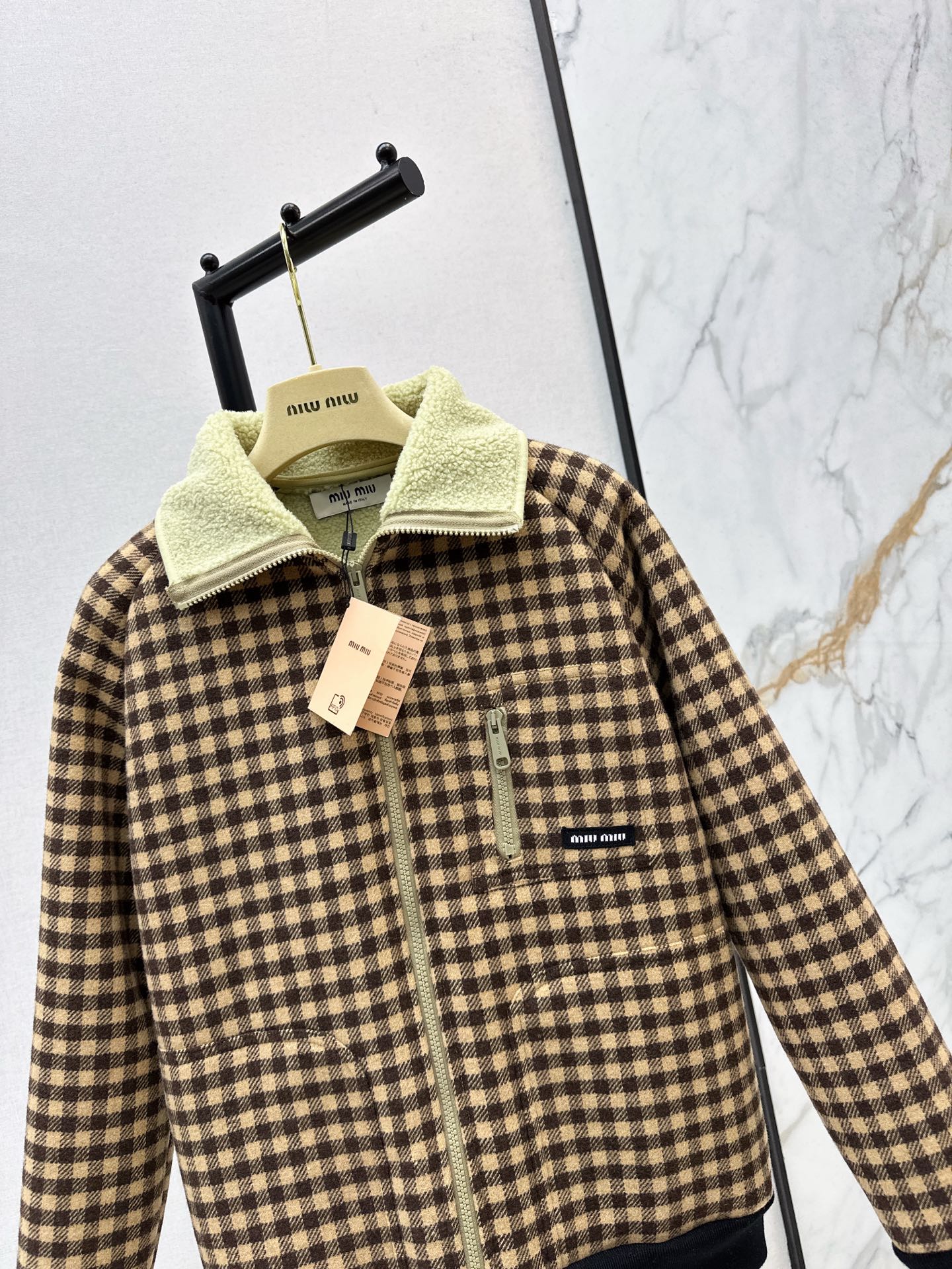 Miu NEW plaid jacket