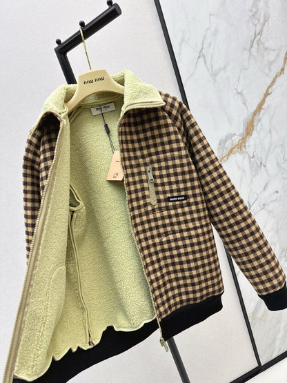 Miu NEW plaid jacket