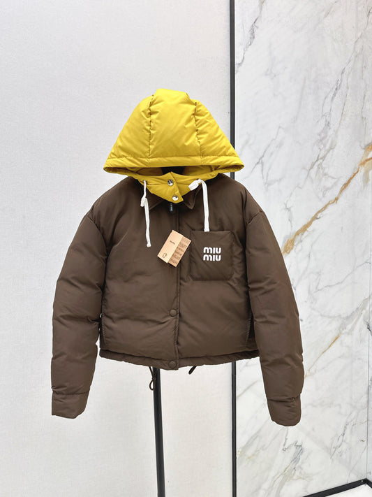 Miu NEW Hooded down jacket