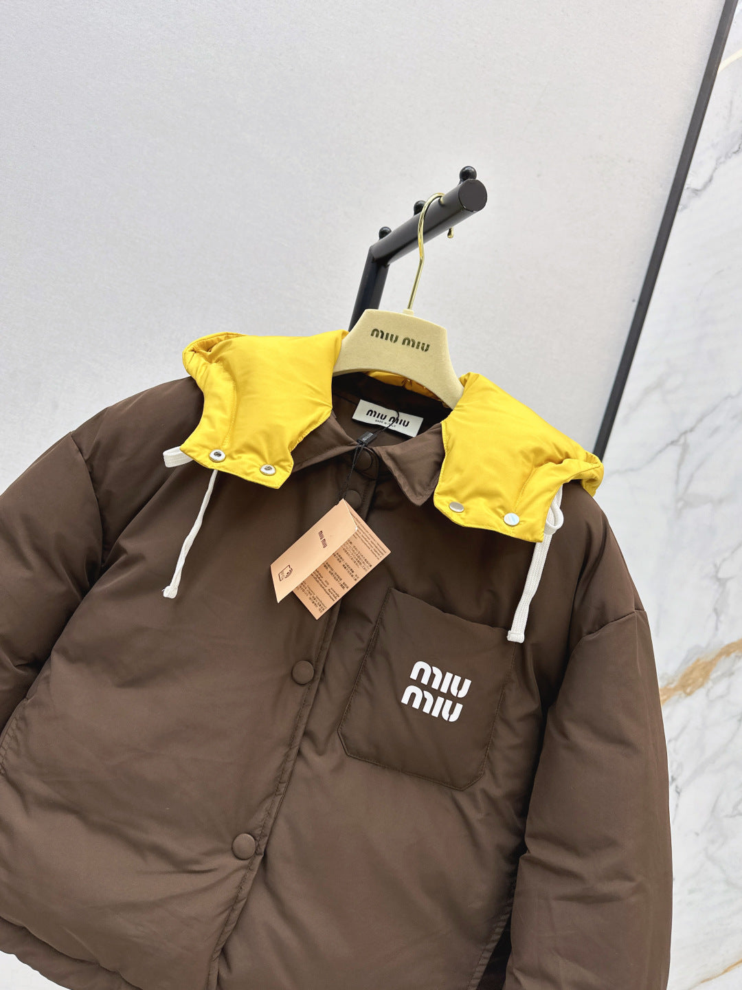 Miu NEW Hooded down jacket