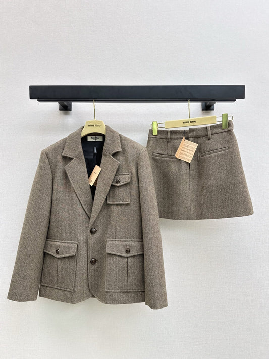 Miu NEW blazer skirt set