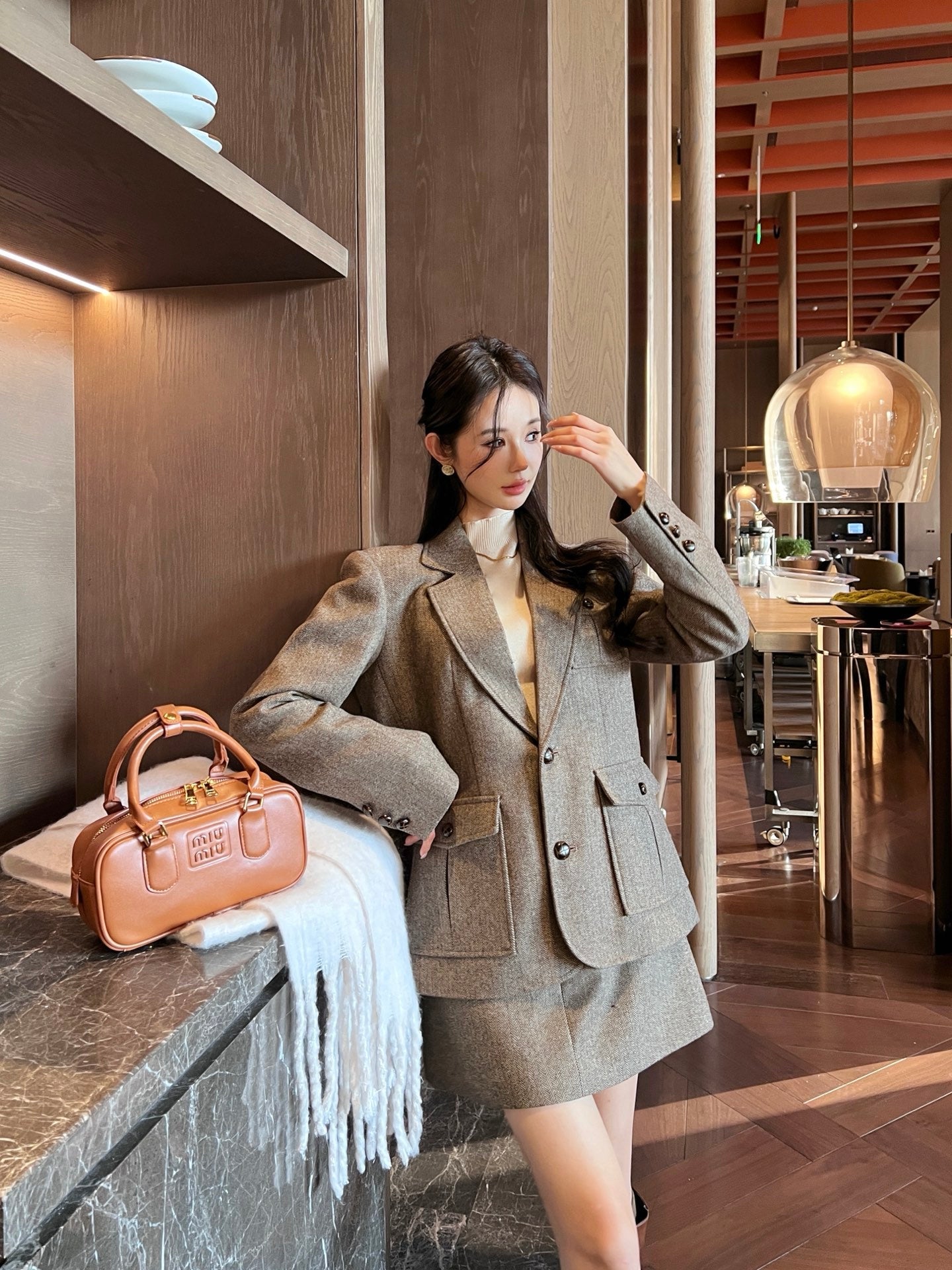 Miu NEW blazer skirt set