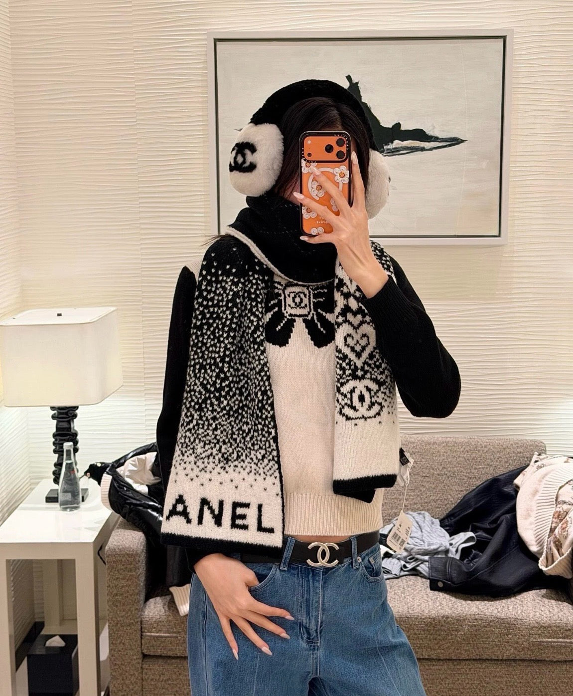 Chan NEW cashmere hat scarves