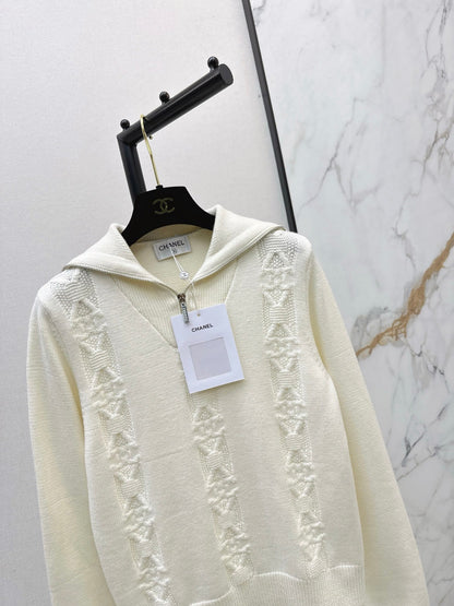 Chan NEW zip knitted sweater