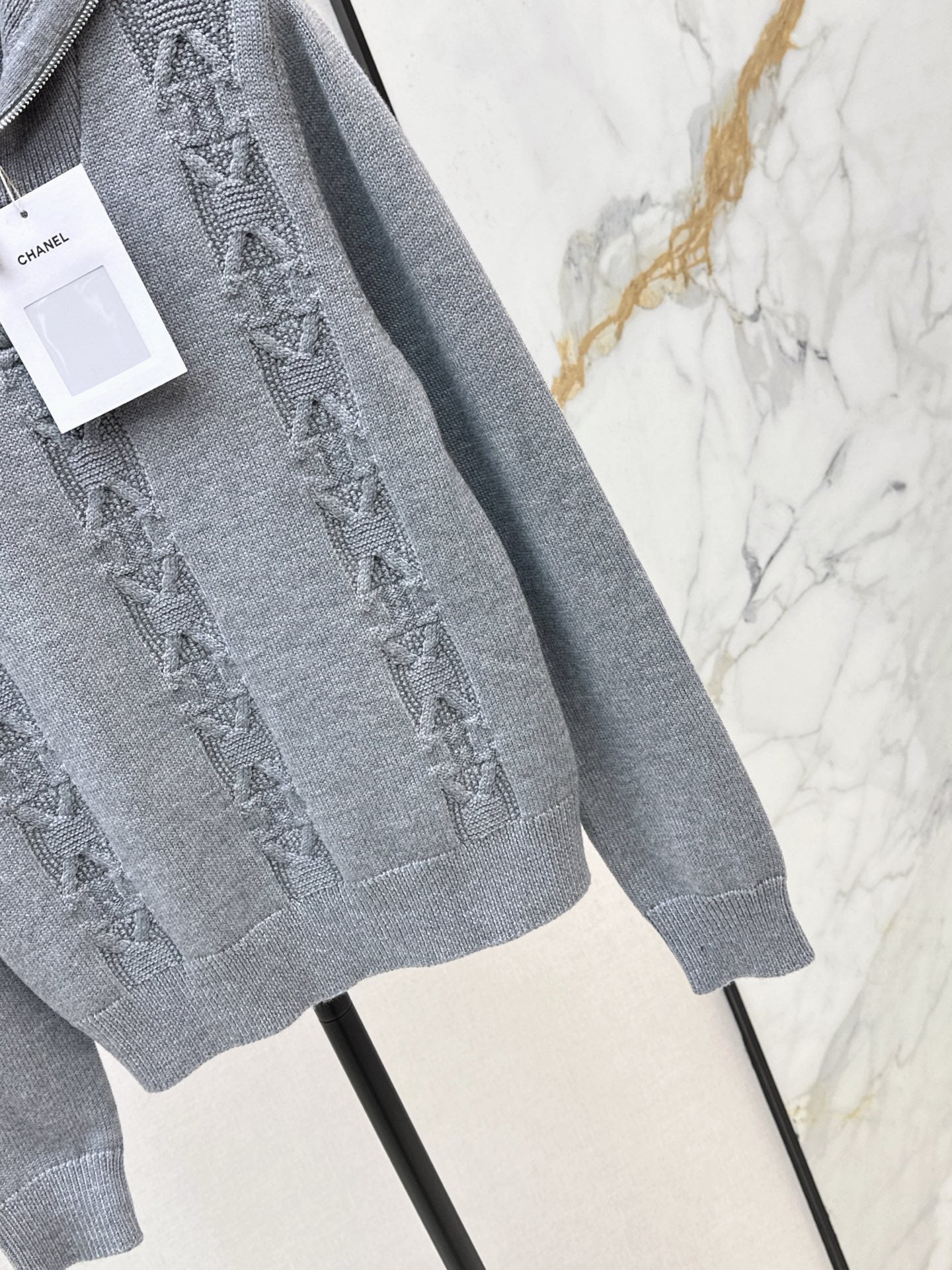 Chan NEW zip knitted sweater