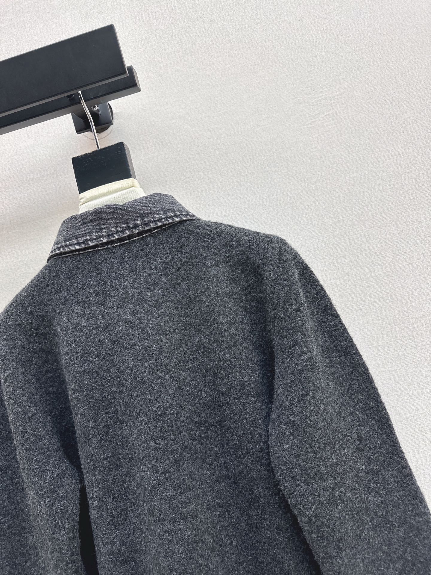 Fend NEW Denim patchwork polo sweater