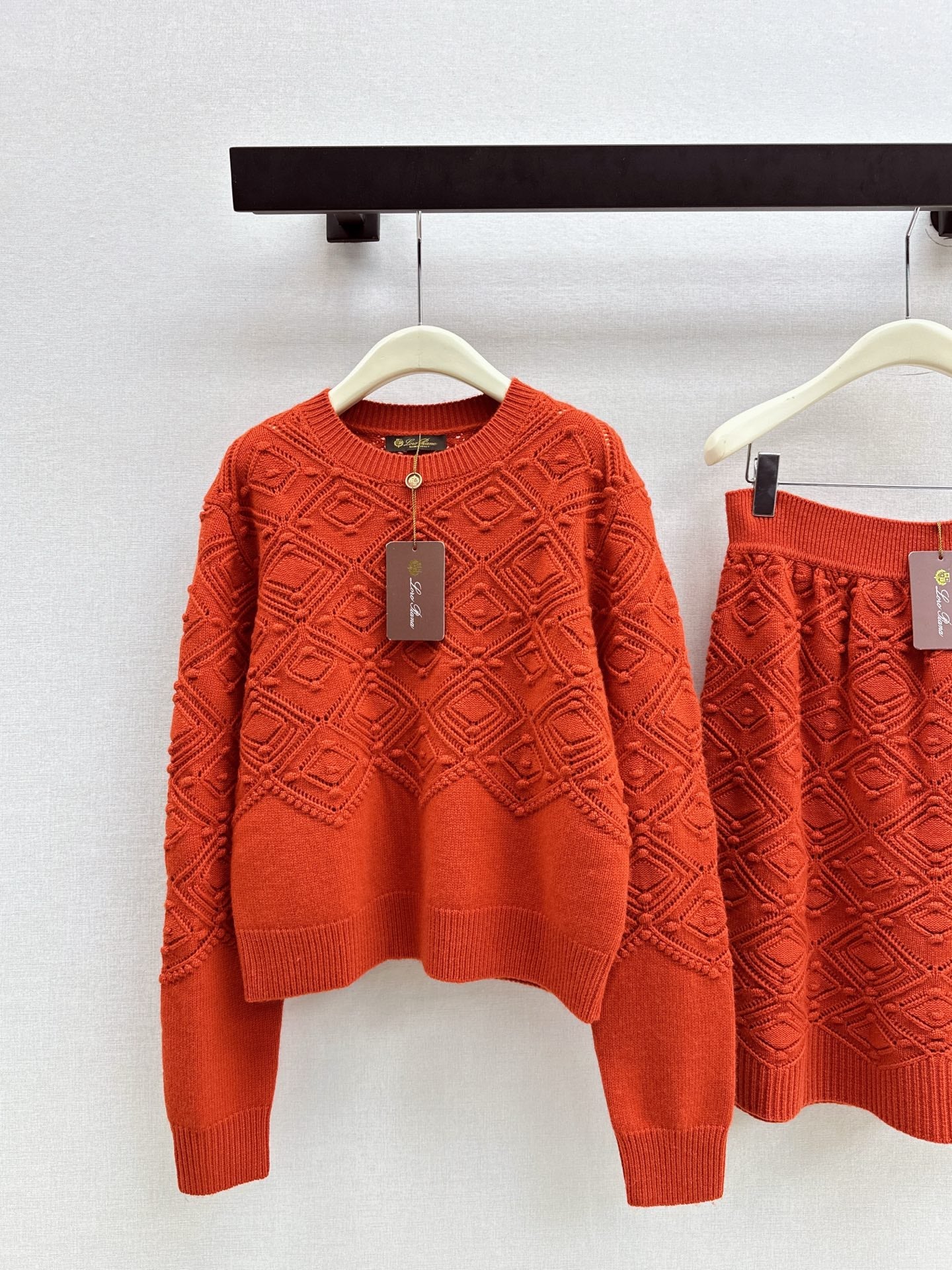 Loro NEW Jacquard sweater  skirt suit