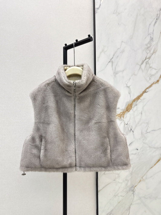 Brun NEW Reversible faux fur vest