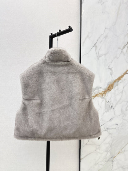 Brun NEW Reversible faux fur vest