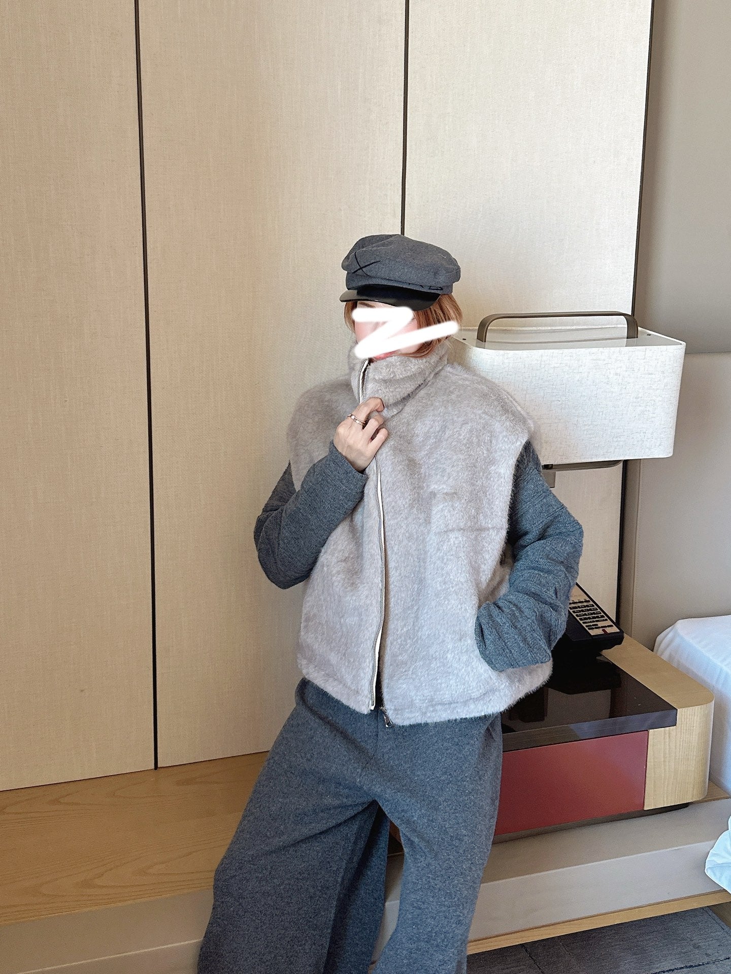 Brun NEW Reversible faux fur vest