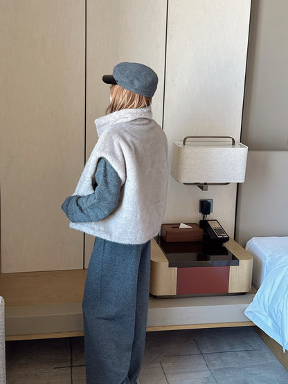 Brun NEW Reversible faux fur vest