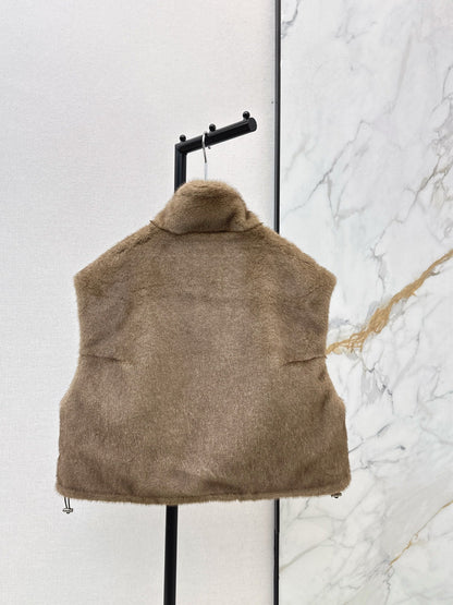Brun NEW Reversible faux fur vest