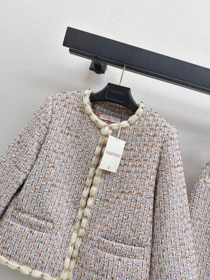 Va1en NEW woven Jacket + Skirt Set