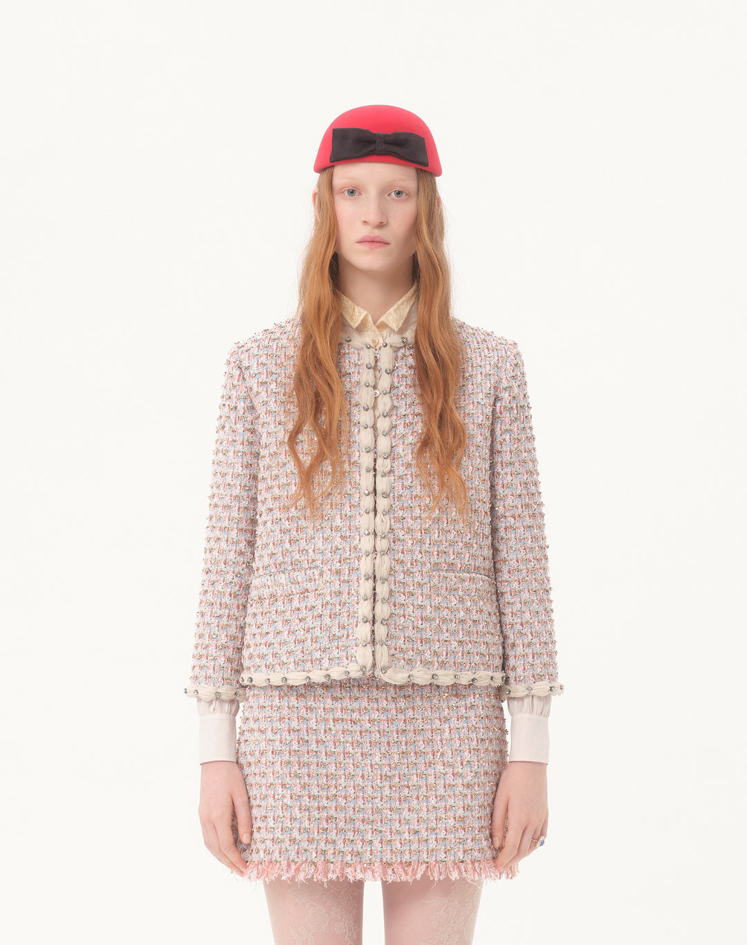 Va1en NEW woven Jacket + Skirt Set