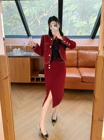 Chan NEW woven A-line skirt