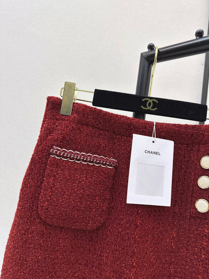 Chan NEW woven A-line skirt