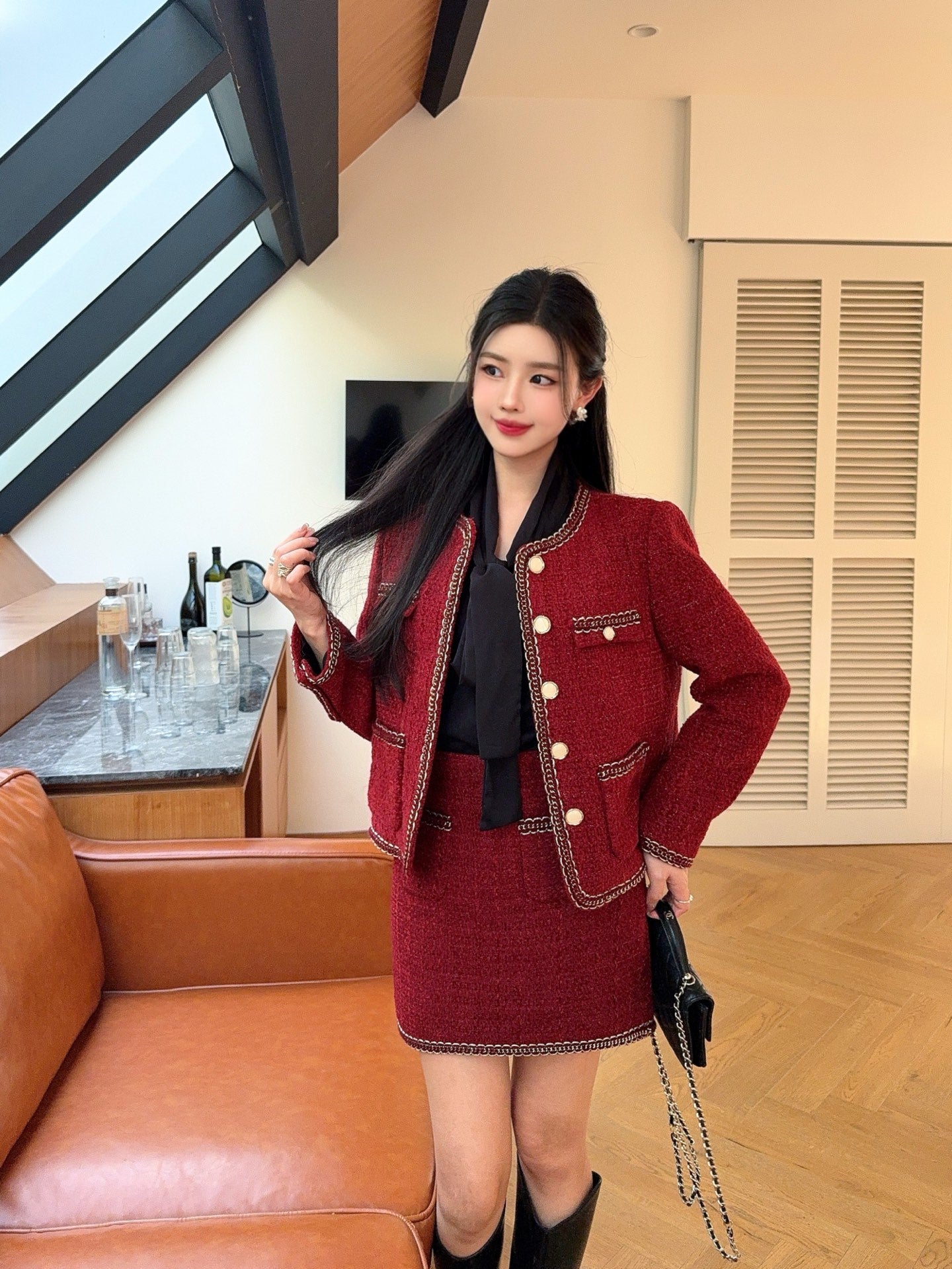 Chan NEW woven skirt