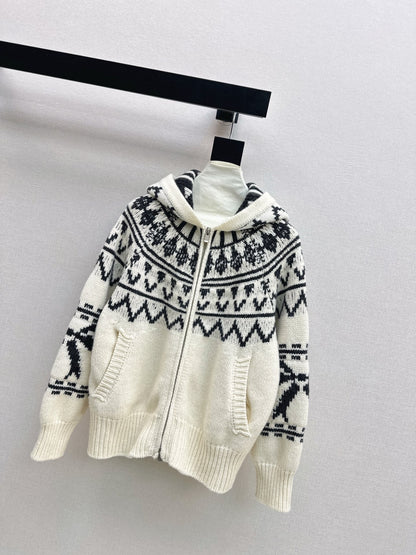 Loro NEW fair isle hooded cardigan