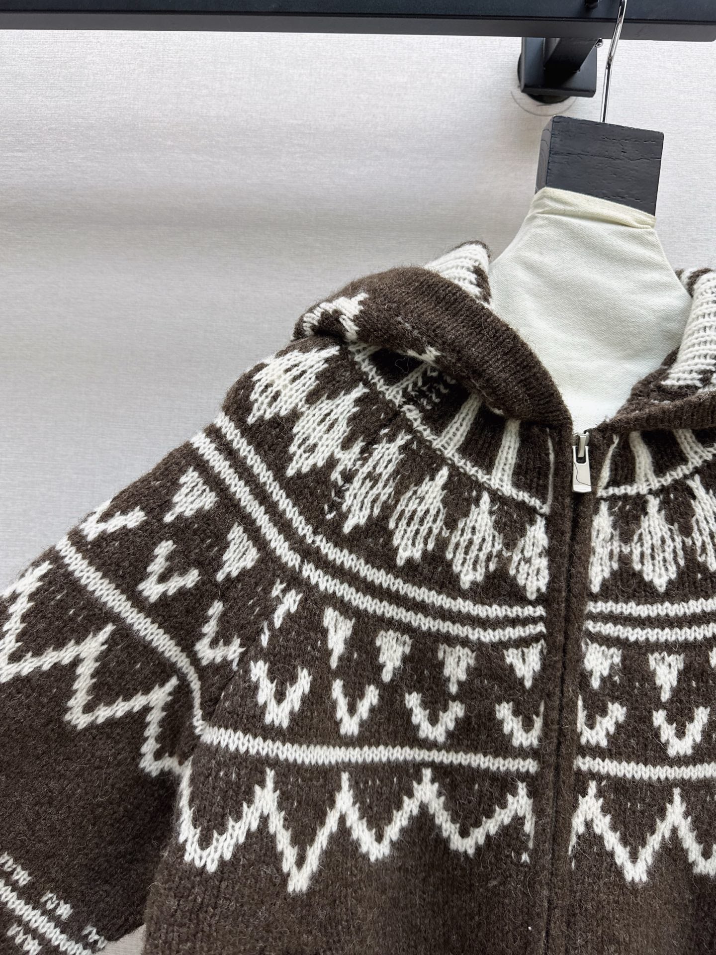 Loro NEW fair isle hooded cardigan