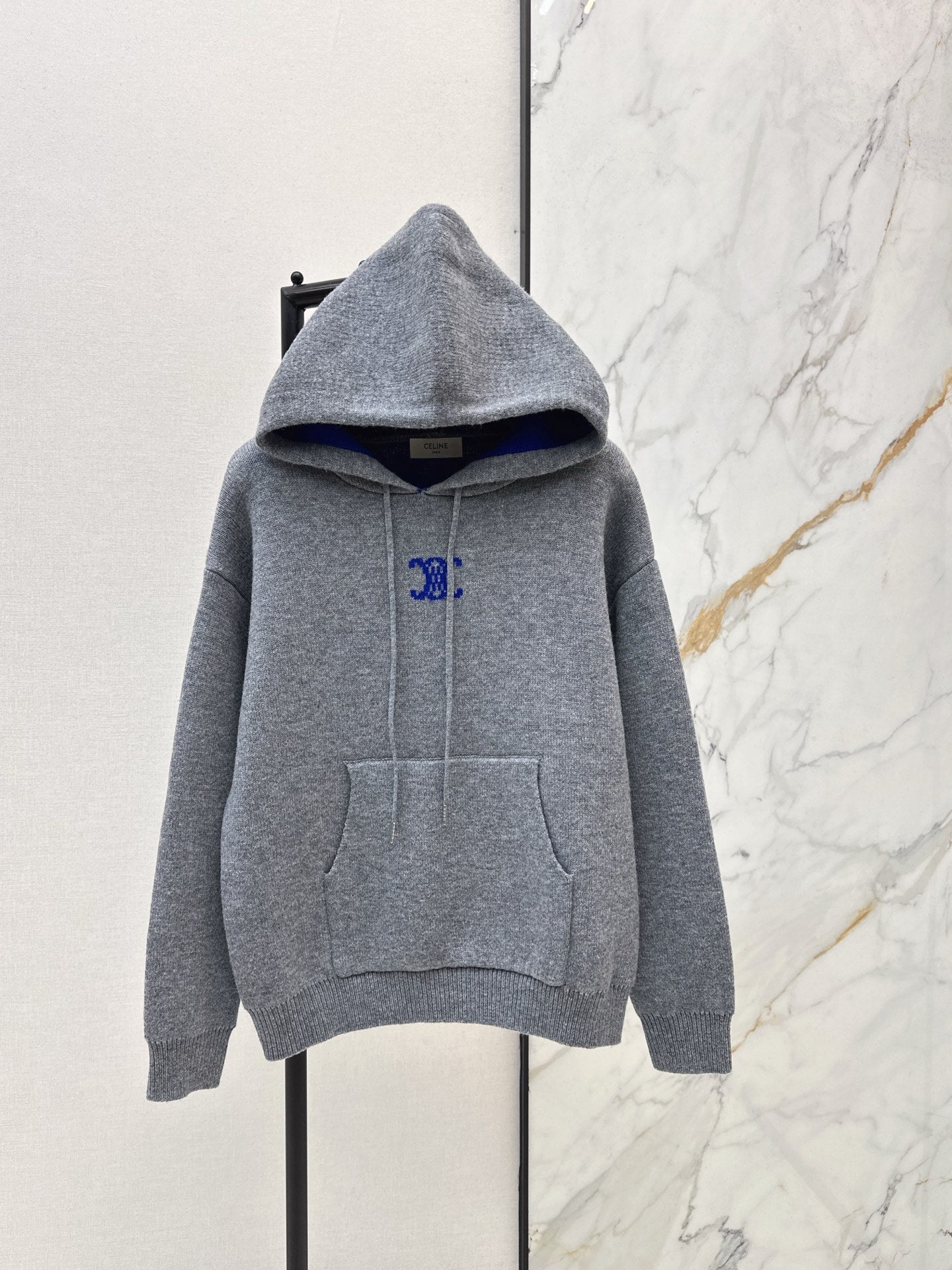 Ce1i NEW Hooded jacquard sweater