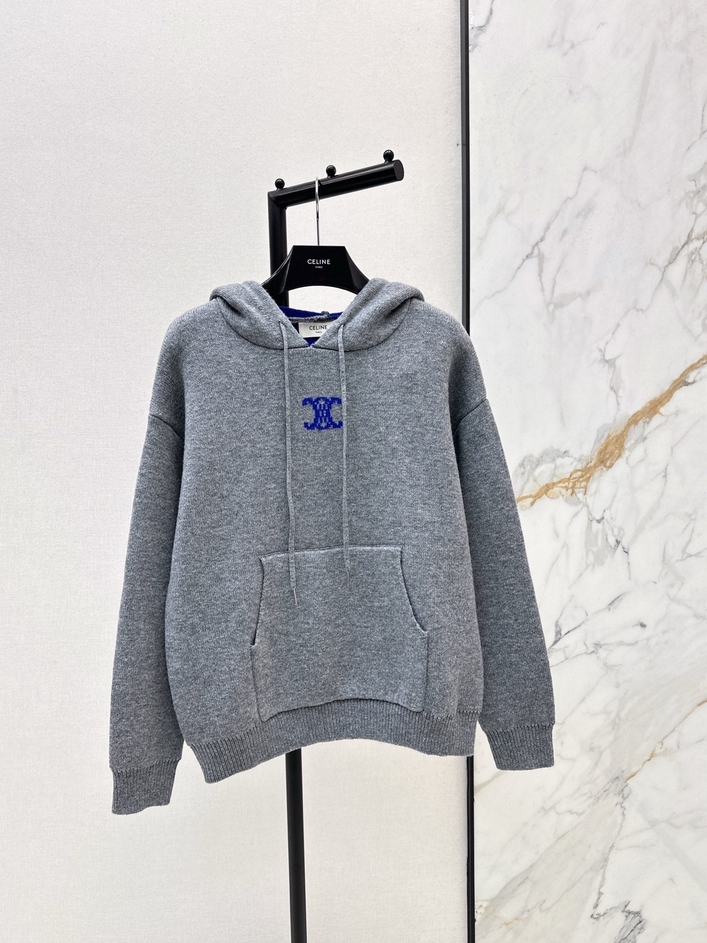 Ce1i NEW Hooded jacquard sweater