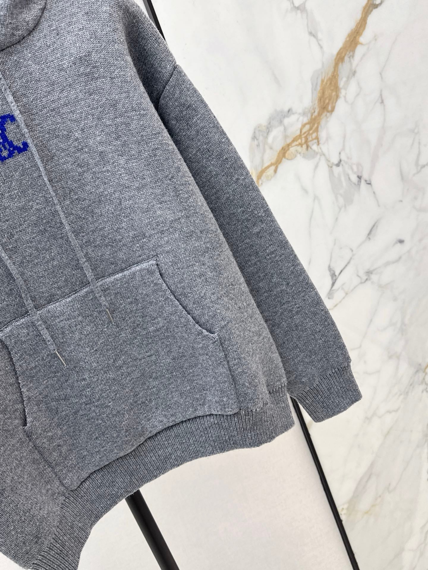 Ce1i NEW Hooded jacquard sweater