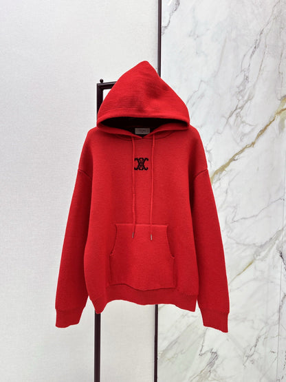 Ce1i NEW Hooded jacquard sweater