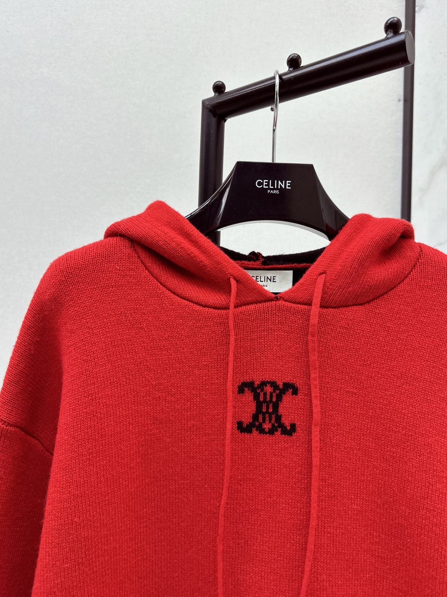 Ce1i NEW Hooded jacquard sweater