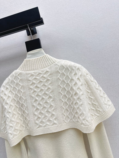Chan NEW Knitted cape sweater set