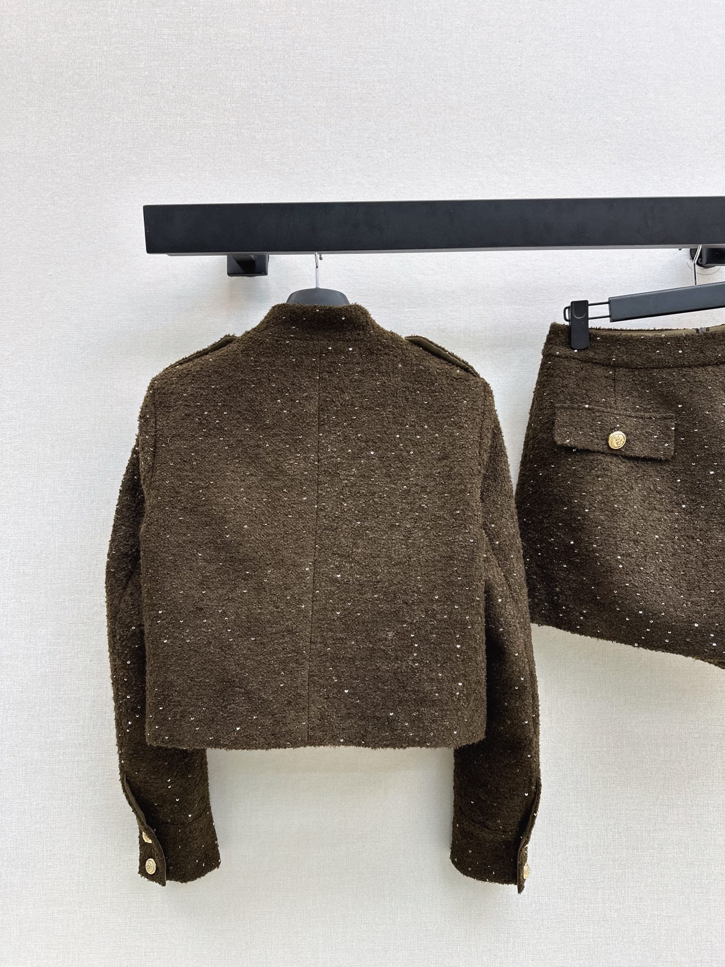 Ba1 NEW button jacket divided skirts set