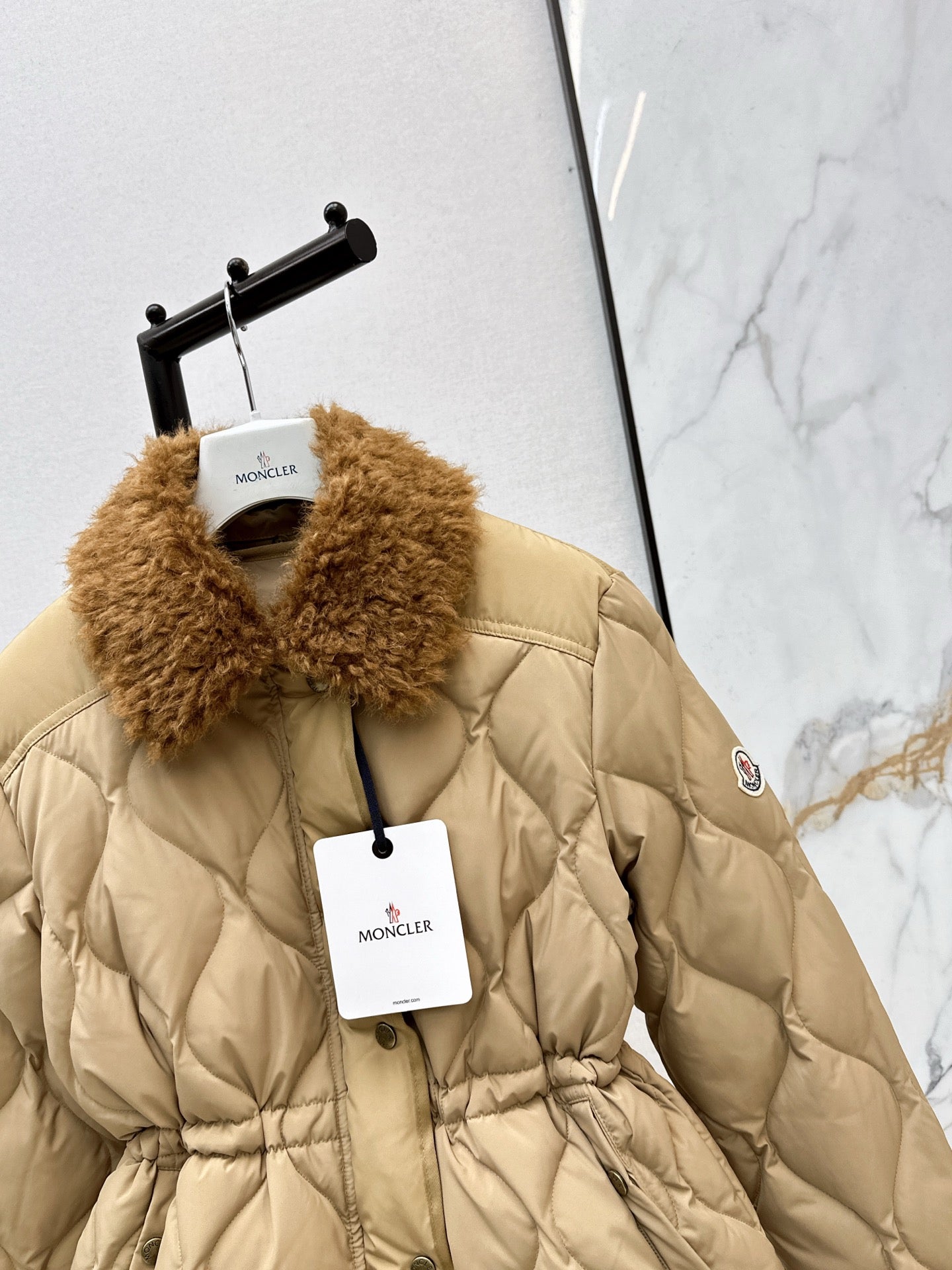 Monc NEW Teddy bear vest + drawstring down jacket set