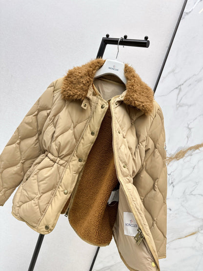 Monc NEW Teddy bear vest + drawstring down jacket set