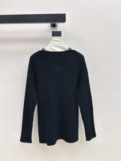 Es NEW lace patchwork sweater