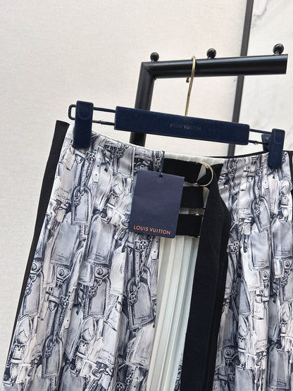 Louis NEW Printed pleated skirt