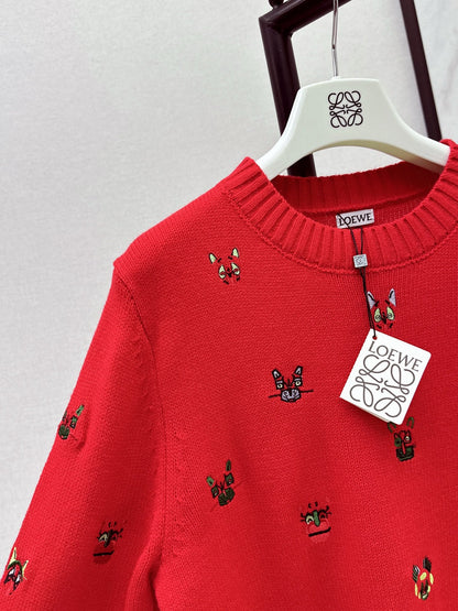 Loe NEW embroidered sweater