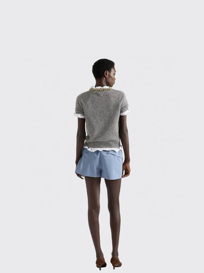 Pra NEW Cashmere short-sleeved sweater