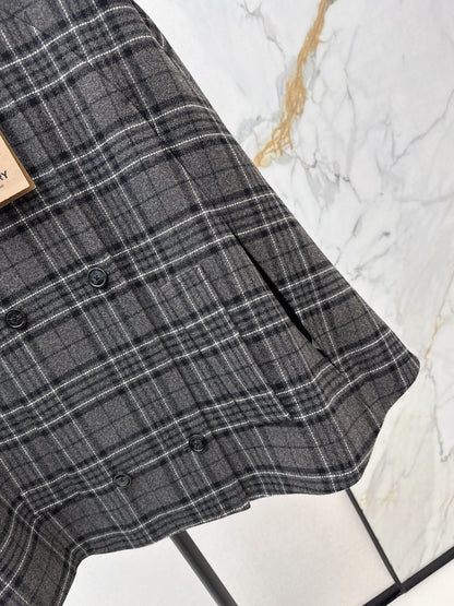 Bur NEW plaid cape coat