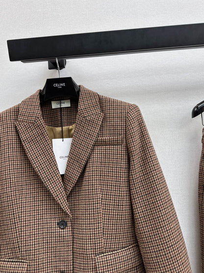 Ce1i NEW plaid blazer