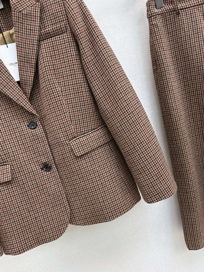 Ce1i NEW plaid blazer