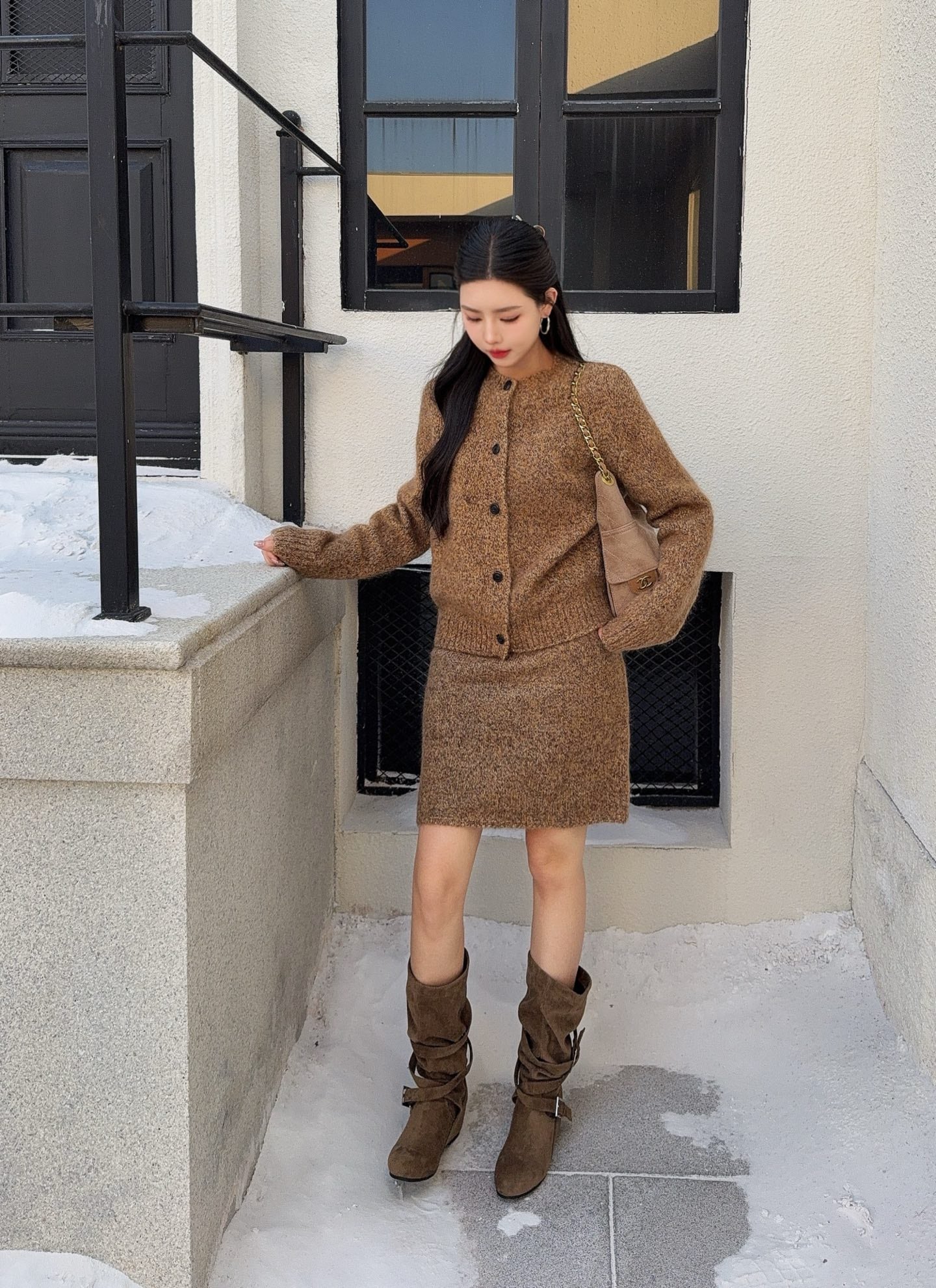 Bott NEW wool cardigan dress set