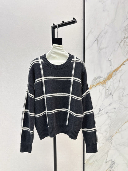 Brun NEW striped sweater + scarf