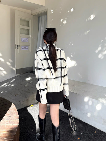 Brun NEW striped sweater + scarf