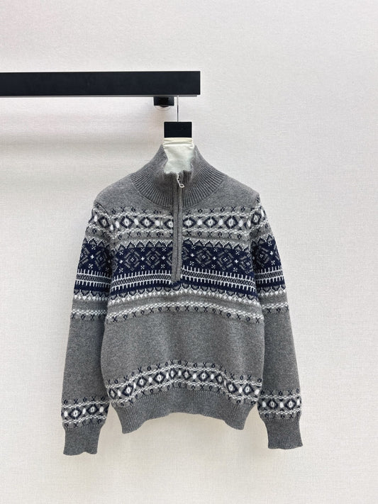 Loro NEW fair Isle zipper sweater