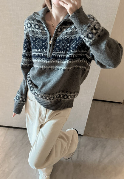 Loro NEW fair Isle zipper sweater
