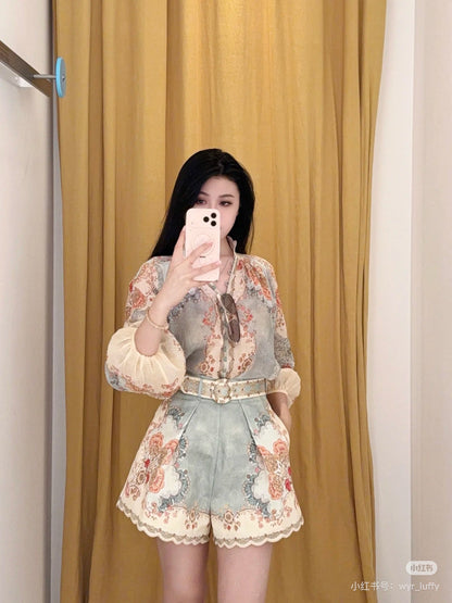 Zimm NEW flower print shirt